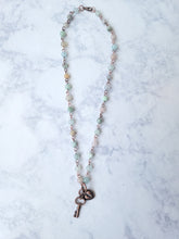 Rosie Rose Gold and Amazonite Key Short Necklace